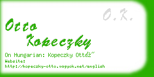 otto kopeczky business card